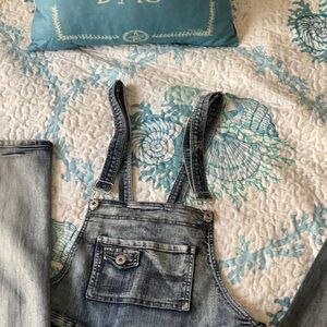 G by Guess Light Blue Denim Overalls